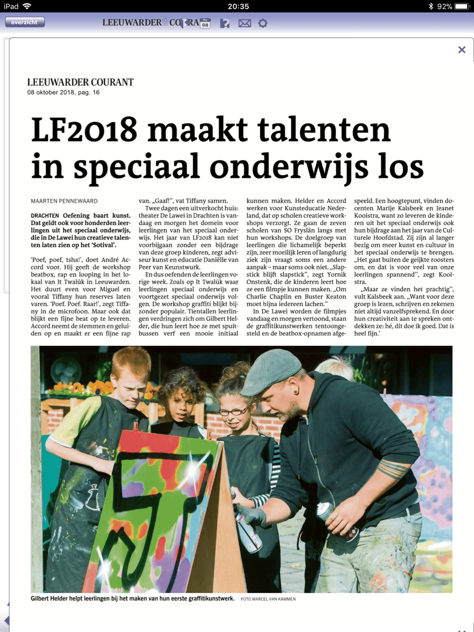 Artikel Leeuwarder Courant SOTIVAL